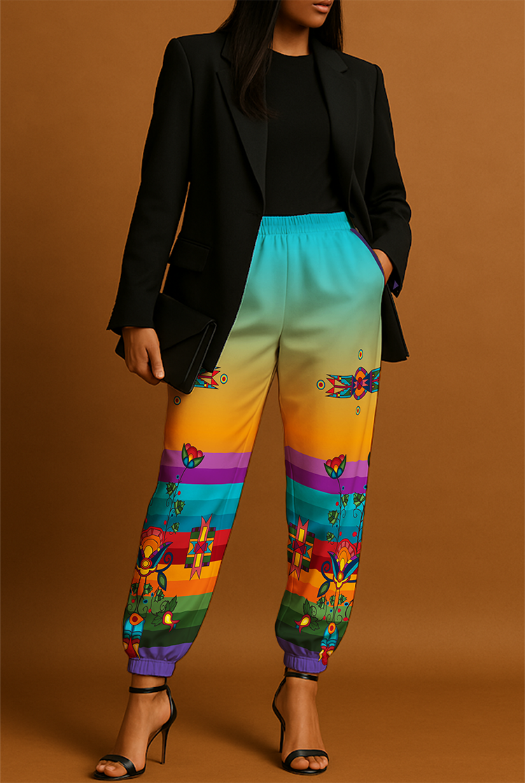 Woodland Floral Ribbon Jogger Pants