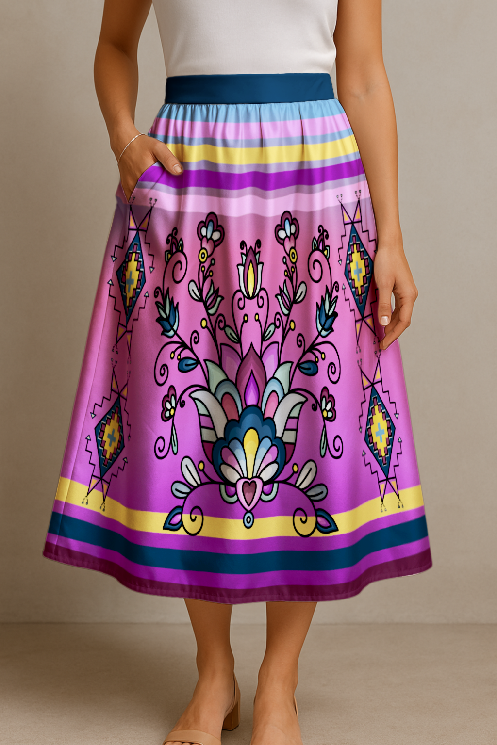 Autumn Bundle Blessing Midi Skirt