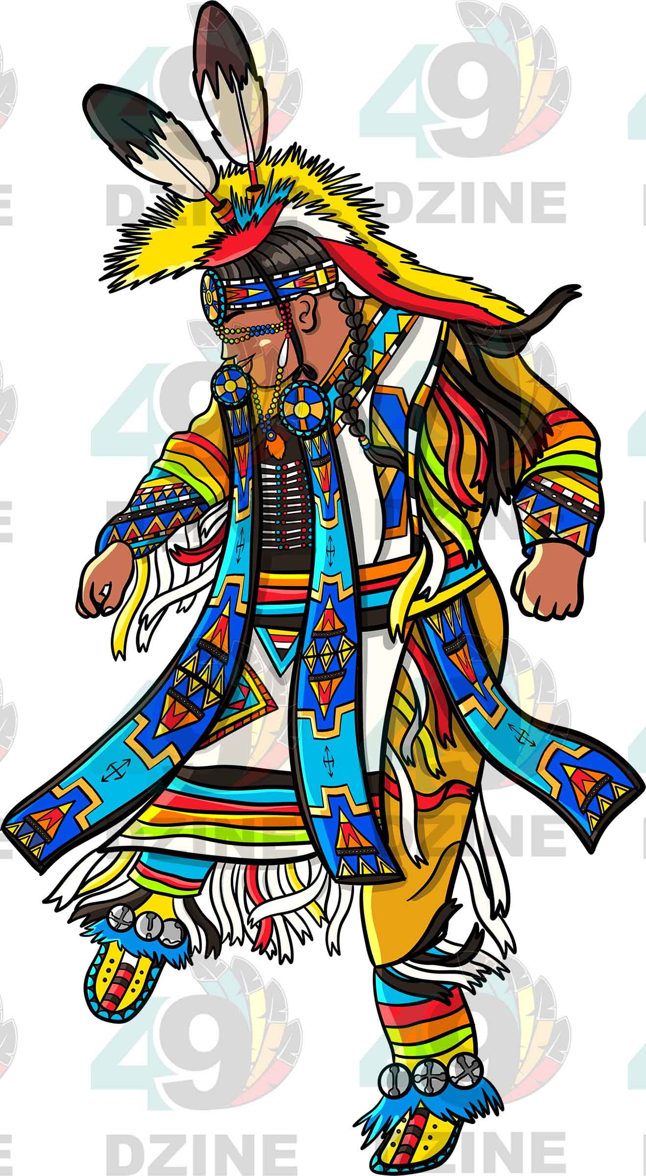 Grass Dancer Men 1 Transfer (Various Sizes)