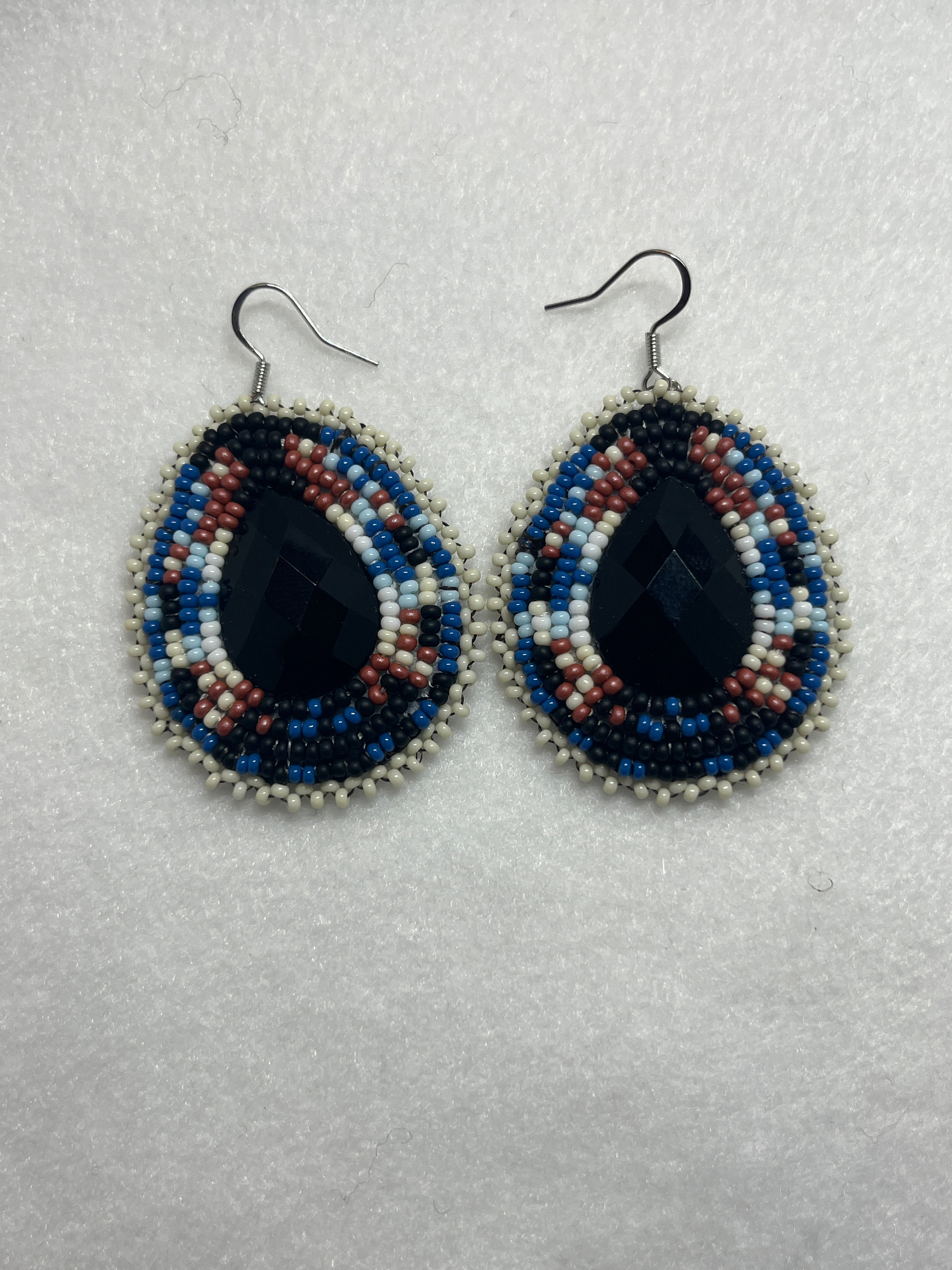 Brandon Swain Novlesky Large Black Teardrop Earrings