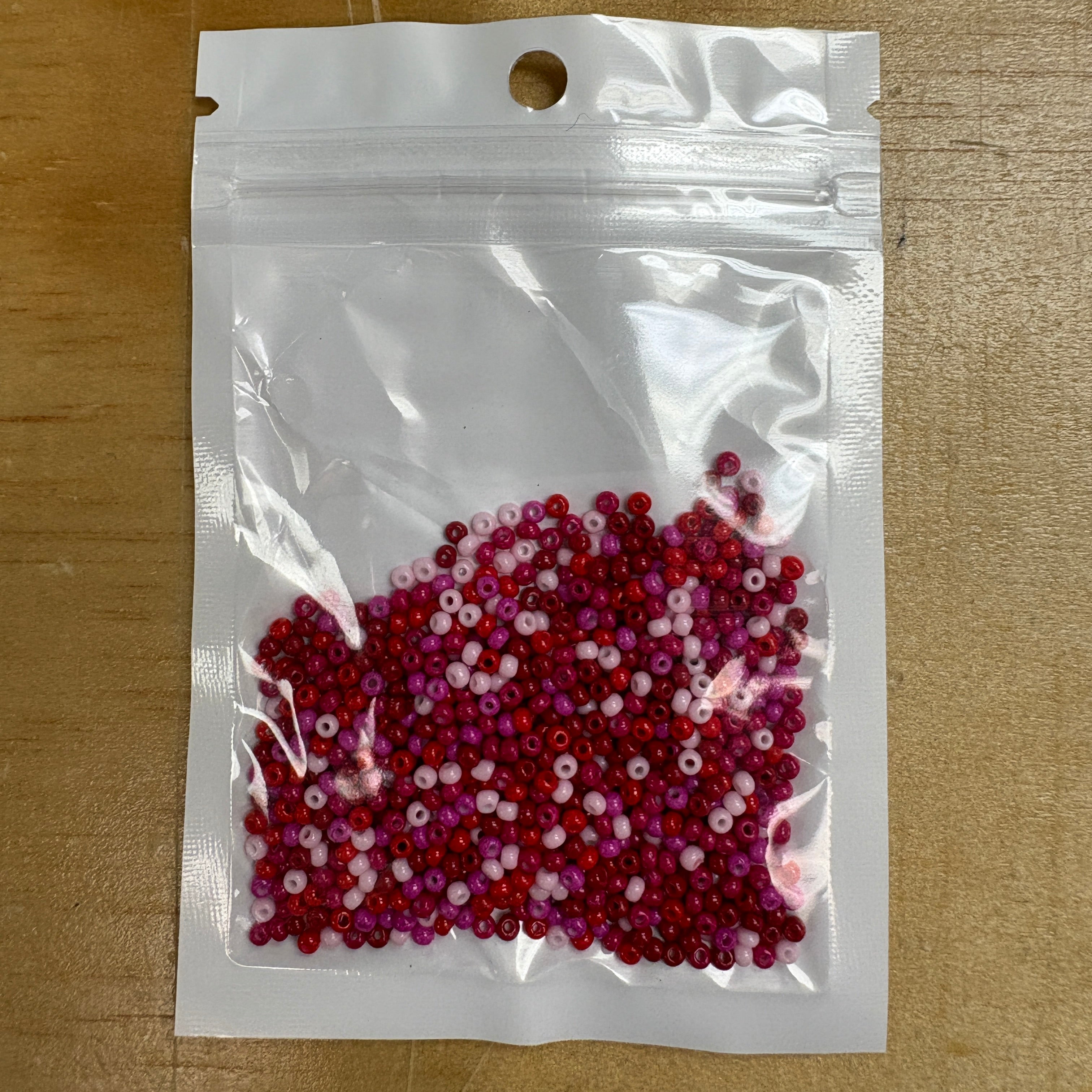 2mm Glass Seed Beads Size 12/0 - Cherry