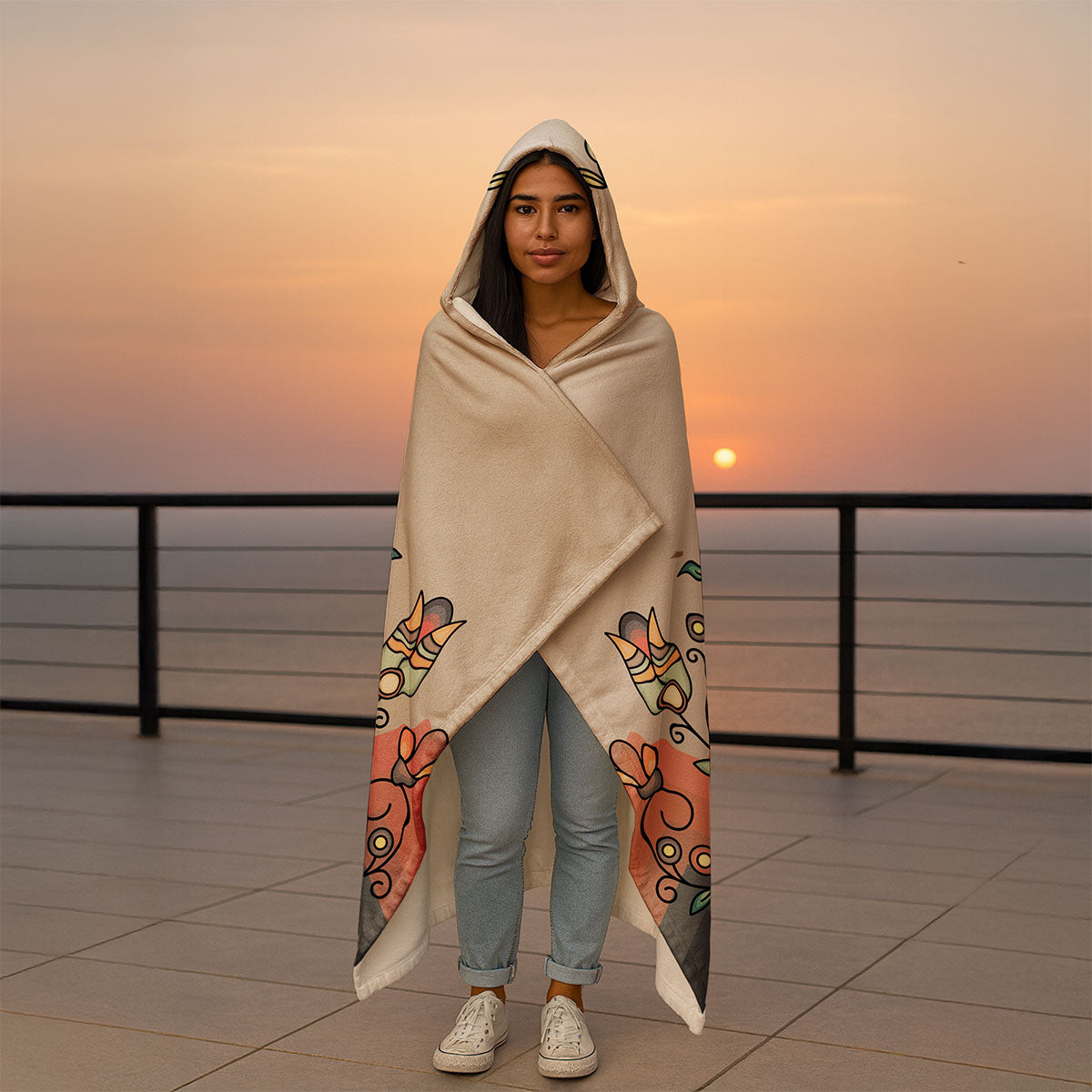 Roots and Rising Earthy Hooded Blanket