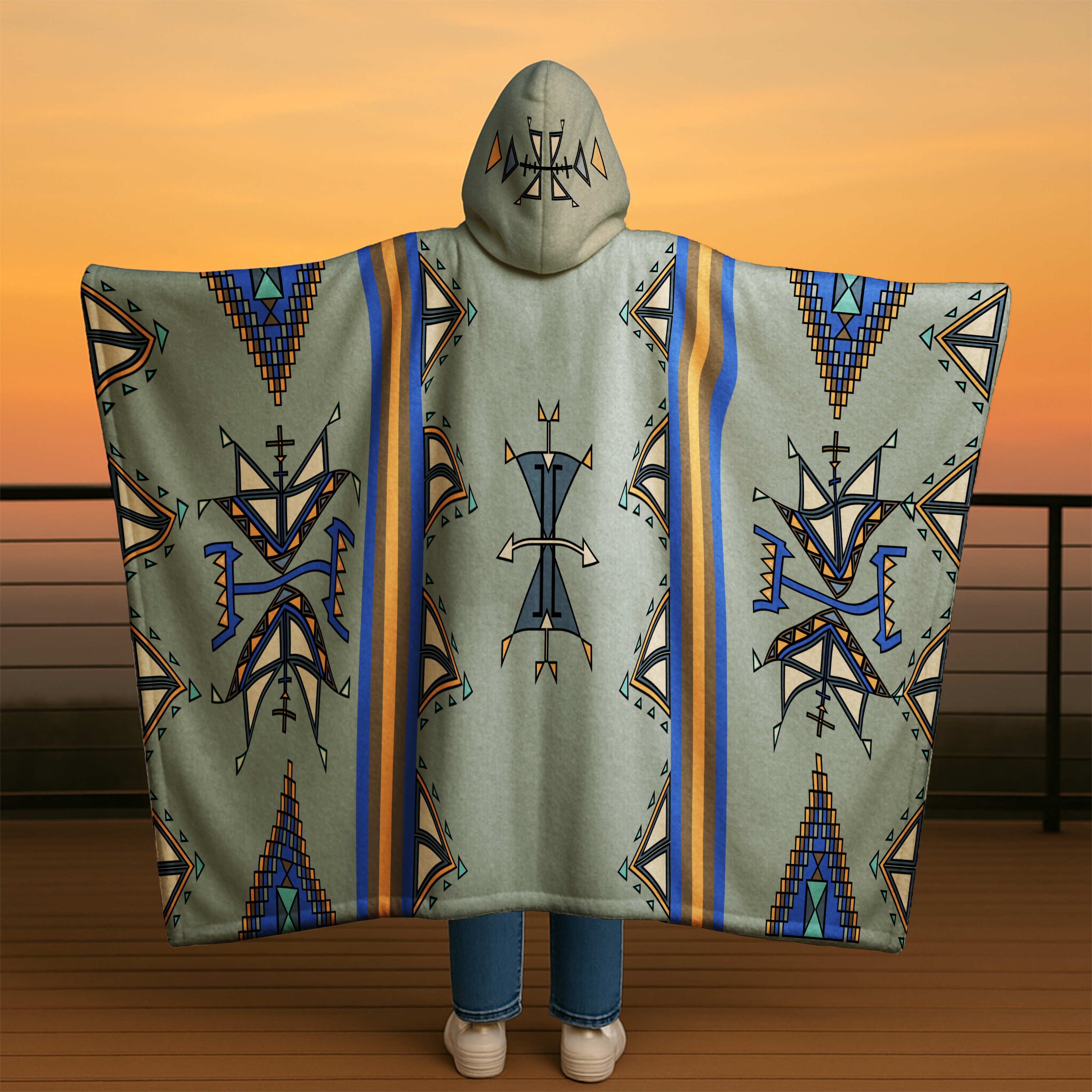 Eagle Strike Hooded Blanket