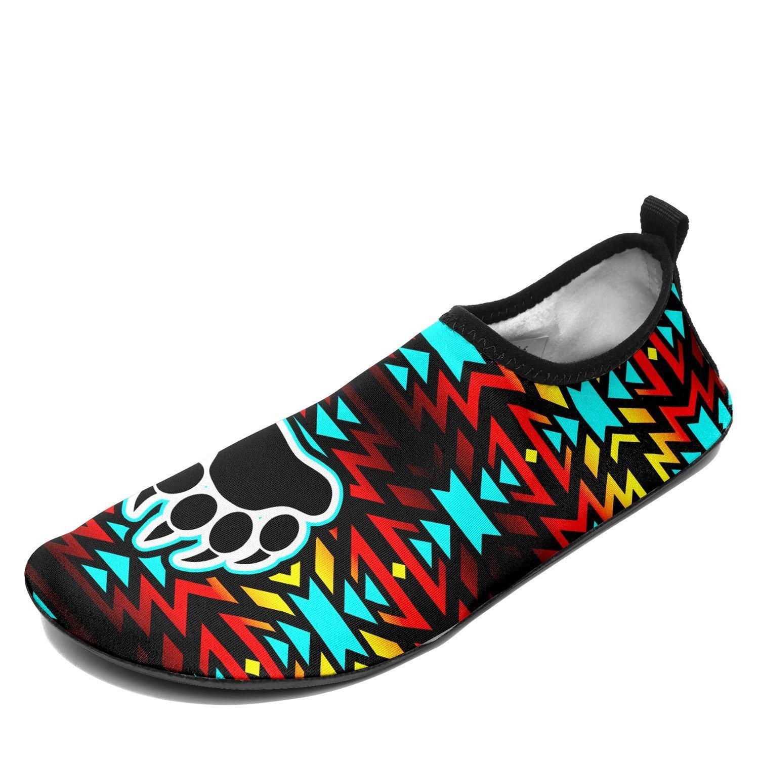 Fire Colors and Turquoise Bearpaw Sockamoccs Kid's Slip On Shoes 49 Dzine