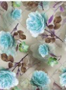Smoke Flowers Sky Cotton Fabric