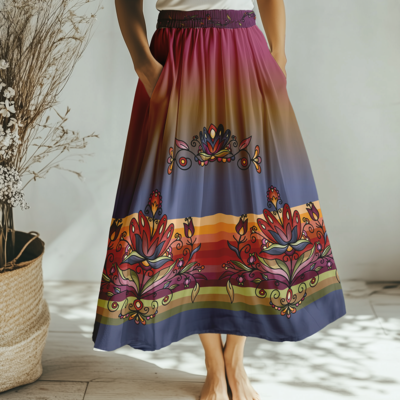 Red Willow Whispers Skirt