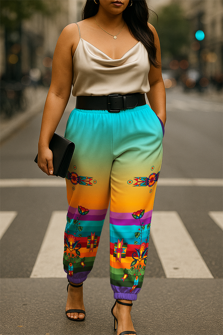 Woodland Floral Ribbon Jogger Pants