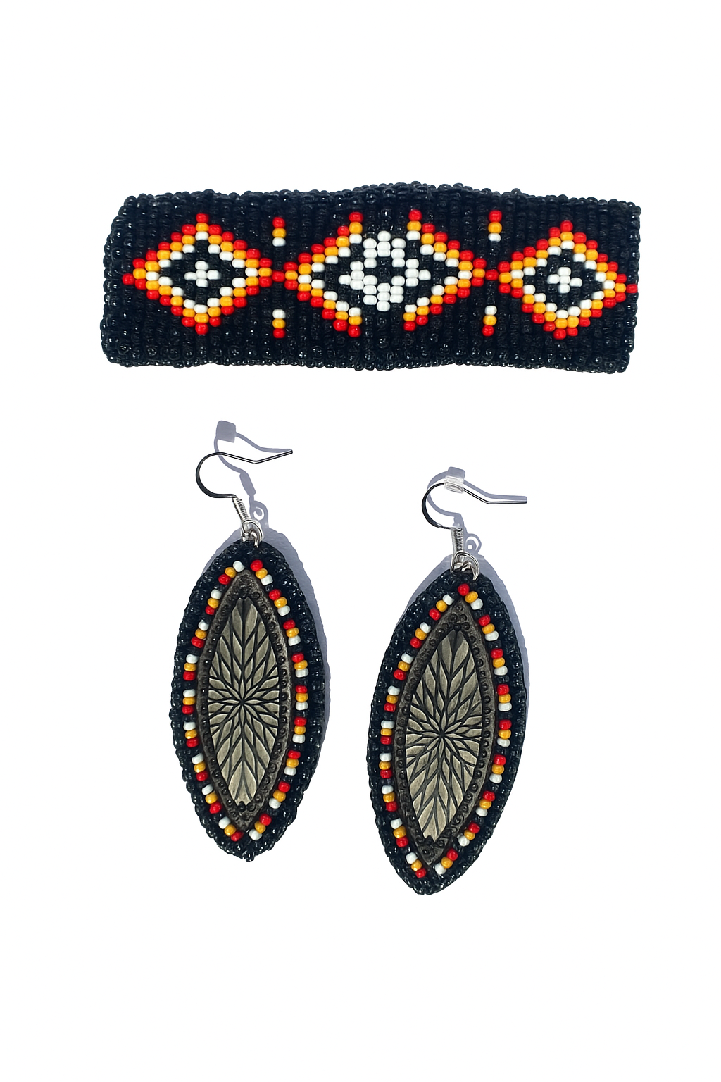 Brandon Swain Novlesky Hairclip and Earring Set 2