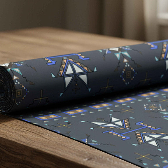 Eagle Strike Gray Satin Fabric