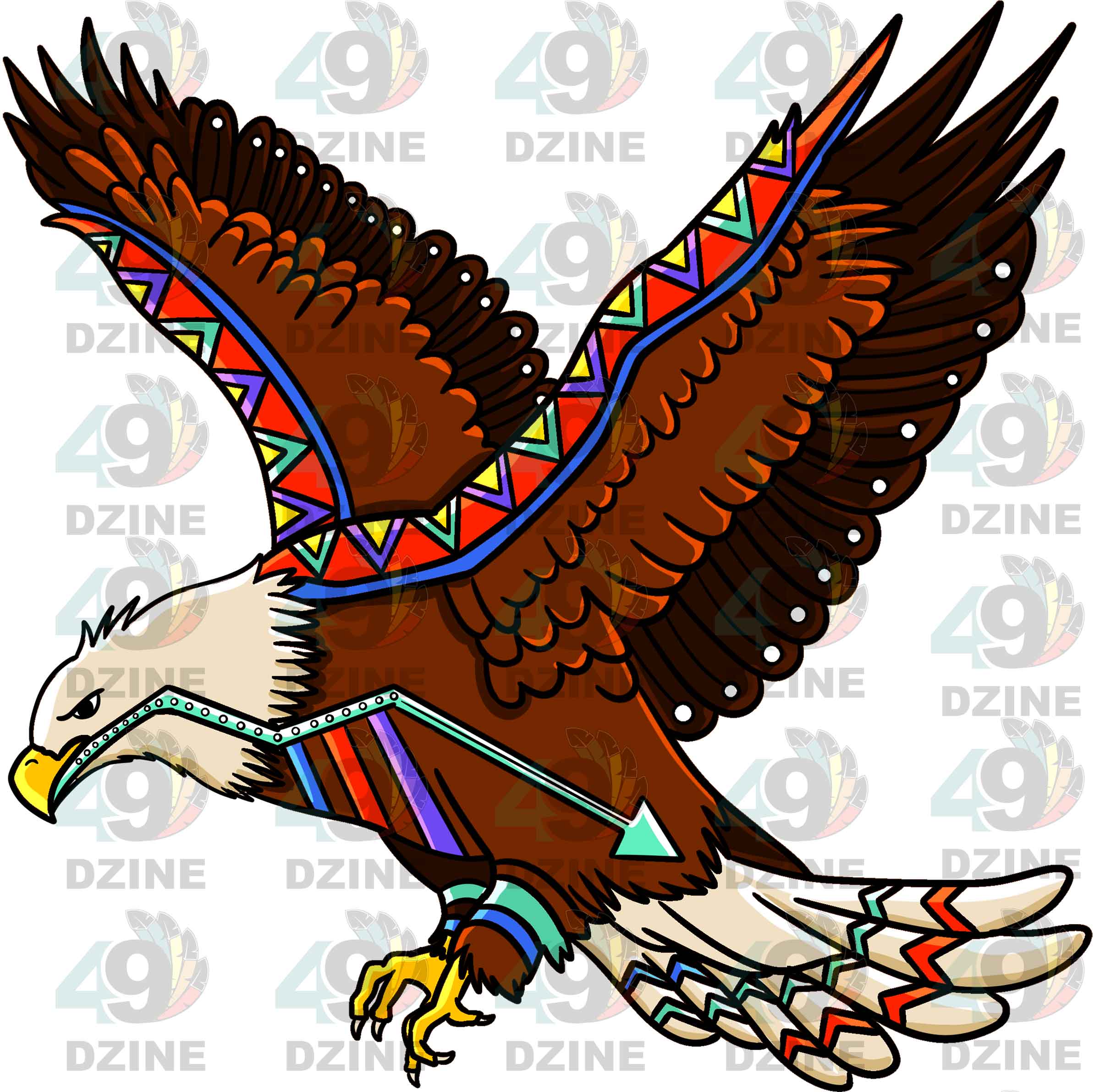 Eagle 1 Colored UV Sticker