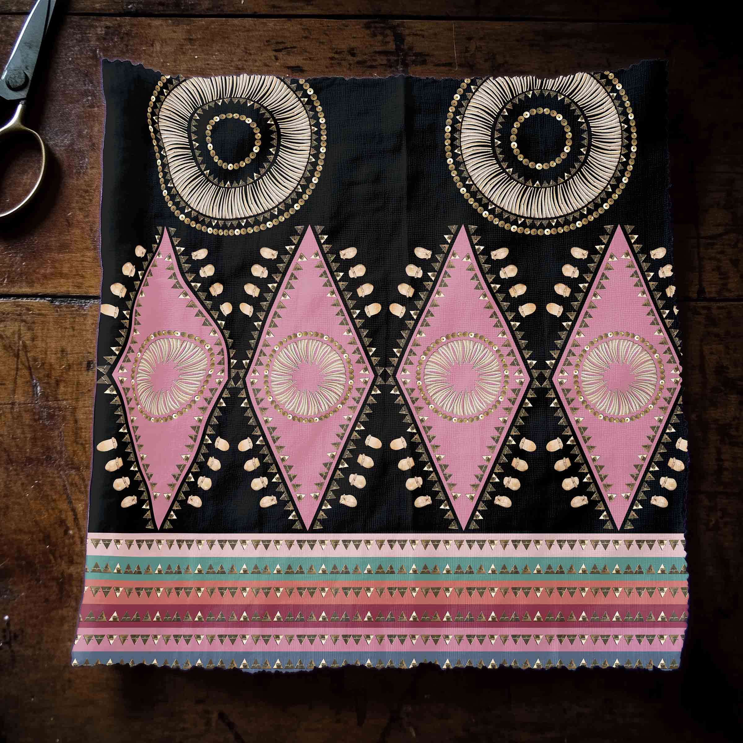 EOD- Elk Tooth Honor Black 42 Inch Cotton Poplin Pre Order