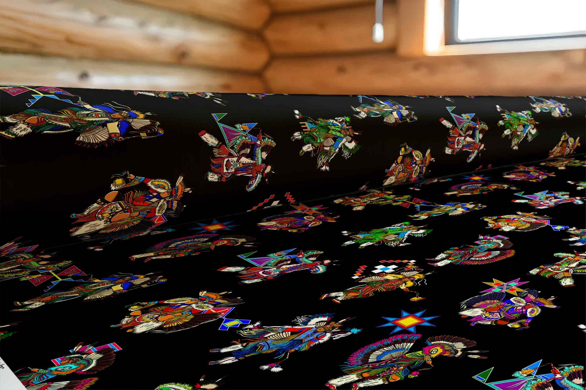 Men's Fancy Dancers Black Large Cotton Poplin