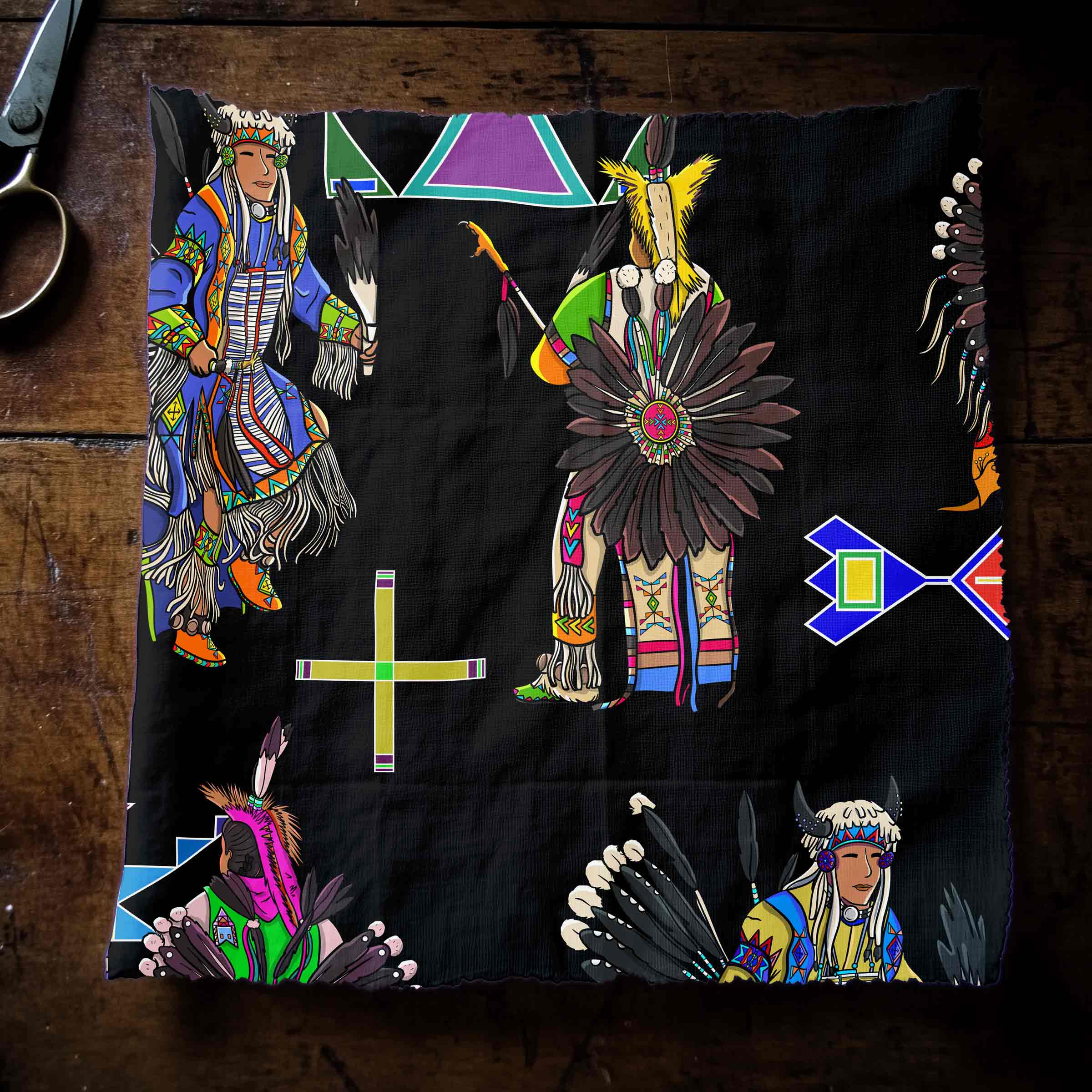 Men's Tradish Dancers Black Large Cotton Poplin