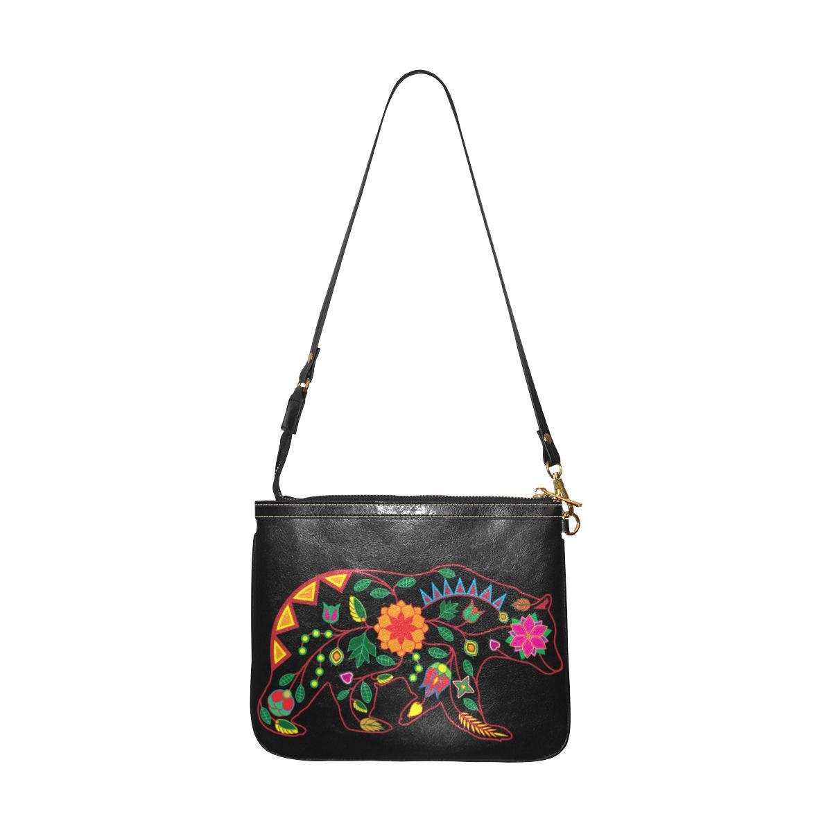 Floarl Bear Small Shoulder Bag (Model 1710) Small Shoulder Bag (1710) e-joyer