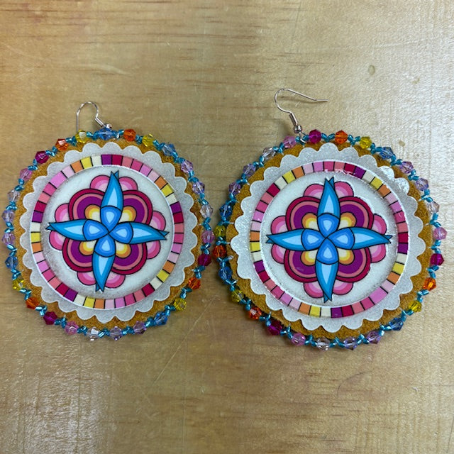 Handmade Hide Beaded Earrings