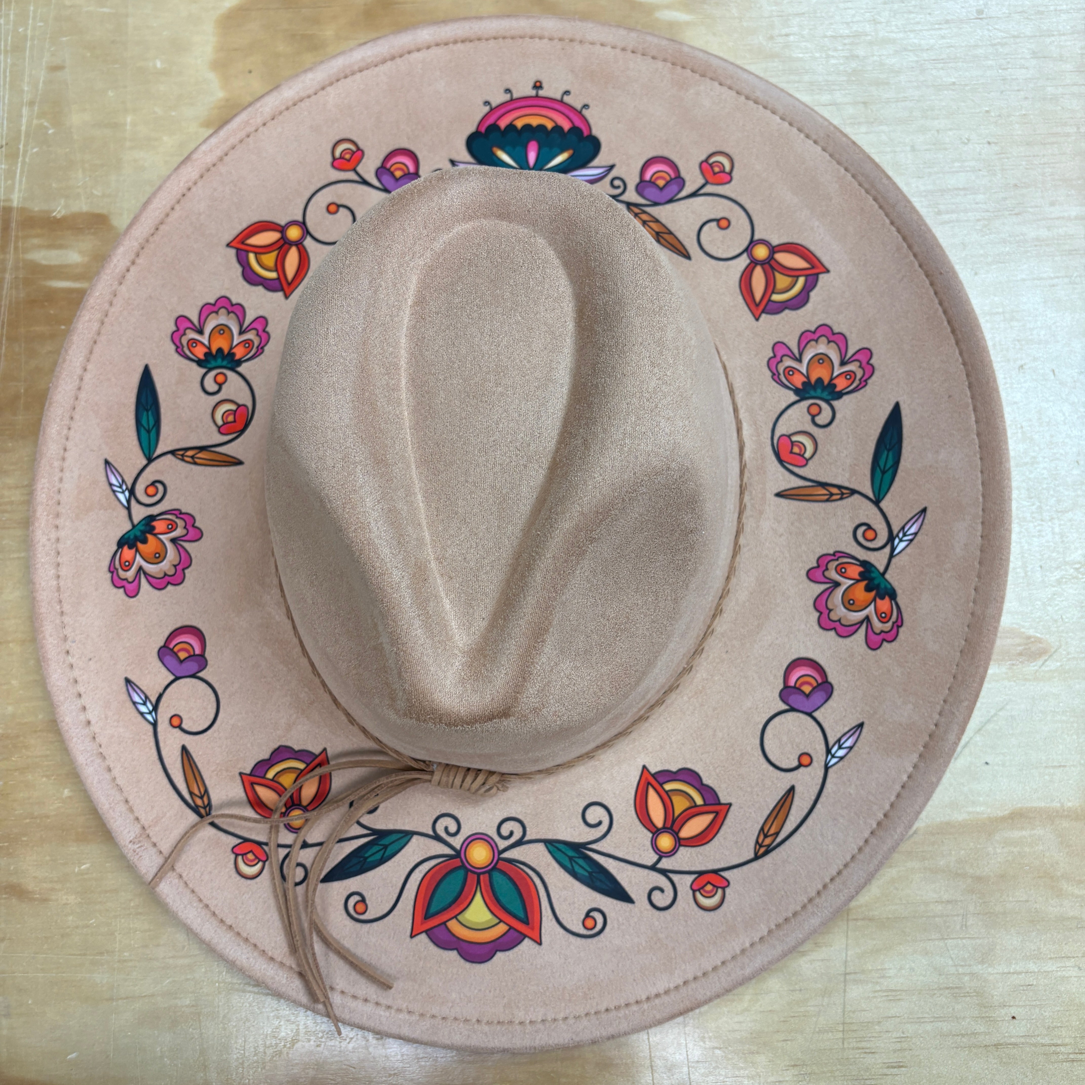 Maple Shine Ribbon Rose Fedora Hat