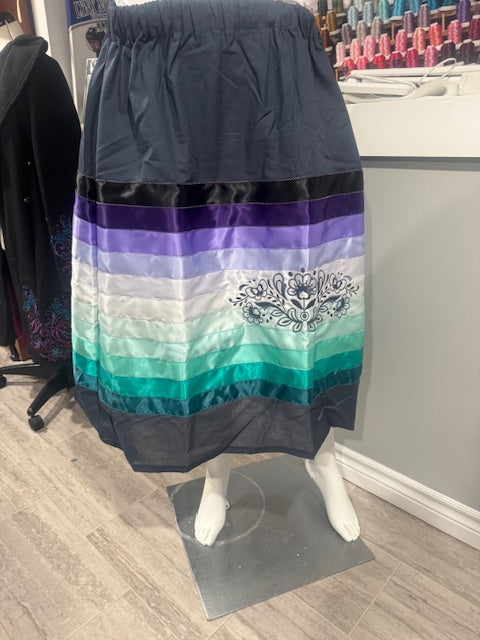 Ribbon Skirt 10 Ribbons With Embroidery